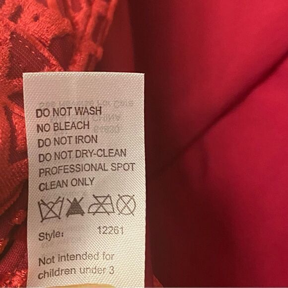 Weissman Dance costume red maxi mesh flocked dress More 12261 Adult XLA - Picture 9 of 11